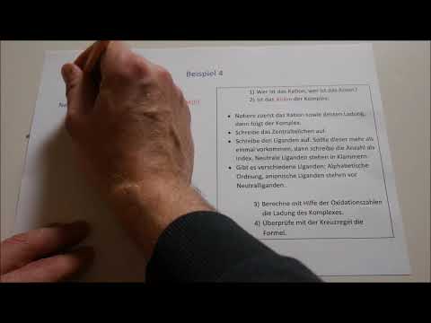 Nomenklatur von Komplexverbindungen - vom Namen zur Formel. Das Anion ist der Komplex.