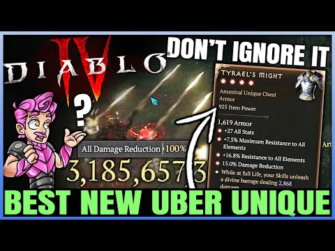 Diablo 4 - NEW UBER UNIQUE - Tyrael's Might is Actually INSANE - Build Power Breakdown & Best Guide!