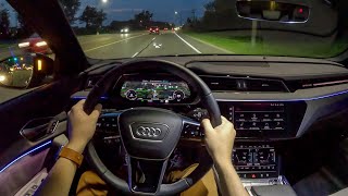 [Winding Road] 2024 Audi Q8 Sportback e-tron - POV Night Drive (Binaural Audio)