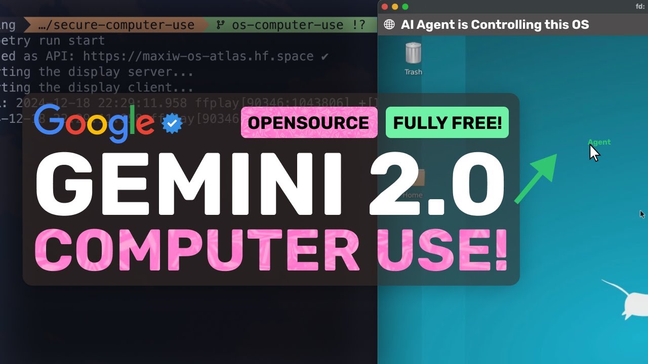 E2B Gemini 2.0 Computer Use: This FULLY FREE Agent can Control Whole Computer & DO ANYTHING!