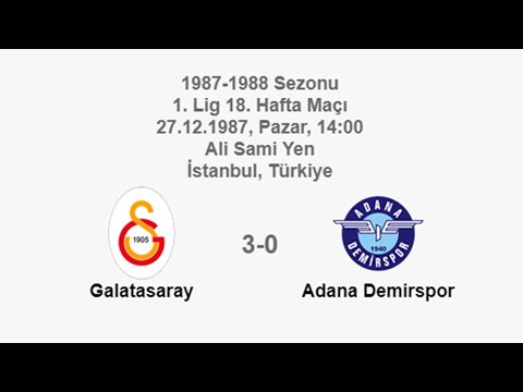 Galatasaray 3-0 Adana Demirspor 27.12.1987 - 1987-1988 Turkish 1st League Matchday 18