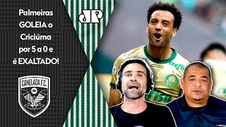 ‘O Palmeiras resolveu brincar de golear! Se esse time for campeão brasileiro…’; 5 a 0 no Criciúma