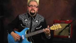 Guitar fingerpicking blues Brian Setzer rockabilly style