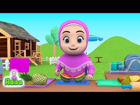 Little Kids Learning Fruits Names for Children with Train Transport 3D Animation for Kids