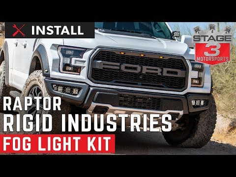 2017 - 2019 Raptor Rigid Industries Complete Raptor Triple Fog Light Bucket Kit Install