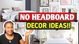 WAYS TO DECORATE ABOVE A BED with NO HEADBOARD