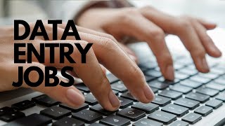 4 Data Entry Jobs // make money online // work your own hours