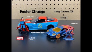 Doctor Strange 2006 Chevy Corvette Z06 / Ford GT by Jada | Diecast Unboxing | Marvel Hollywood Rides