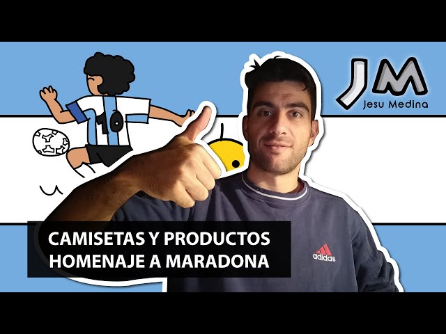 Vídeo relacionado con Camiseta de Fútbol Diego Armando Maradona. Réplica Oficial. Camiseta de Fútbol Argentina para Niño y Adulto., Azul oscuro y blanco, S