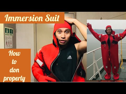 IMMERSION SUIT || Safety Of Life At Sea || How to don properly