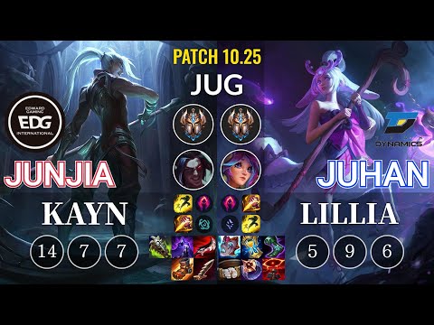 EDG JunJia Kayn vs DYN Juhan Lillia Jungle - KR Patch 10.25