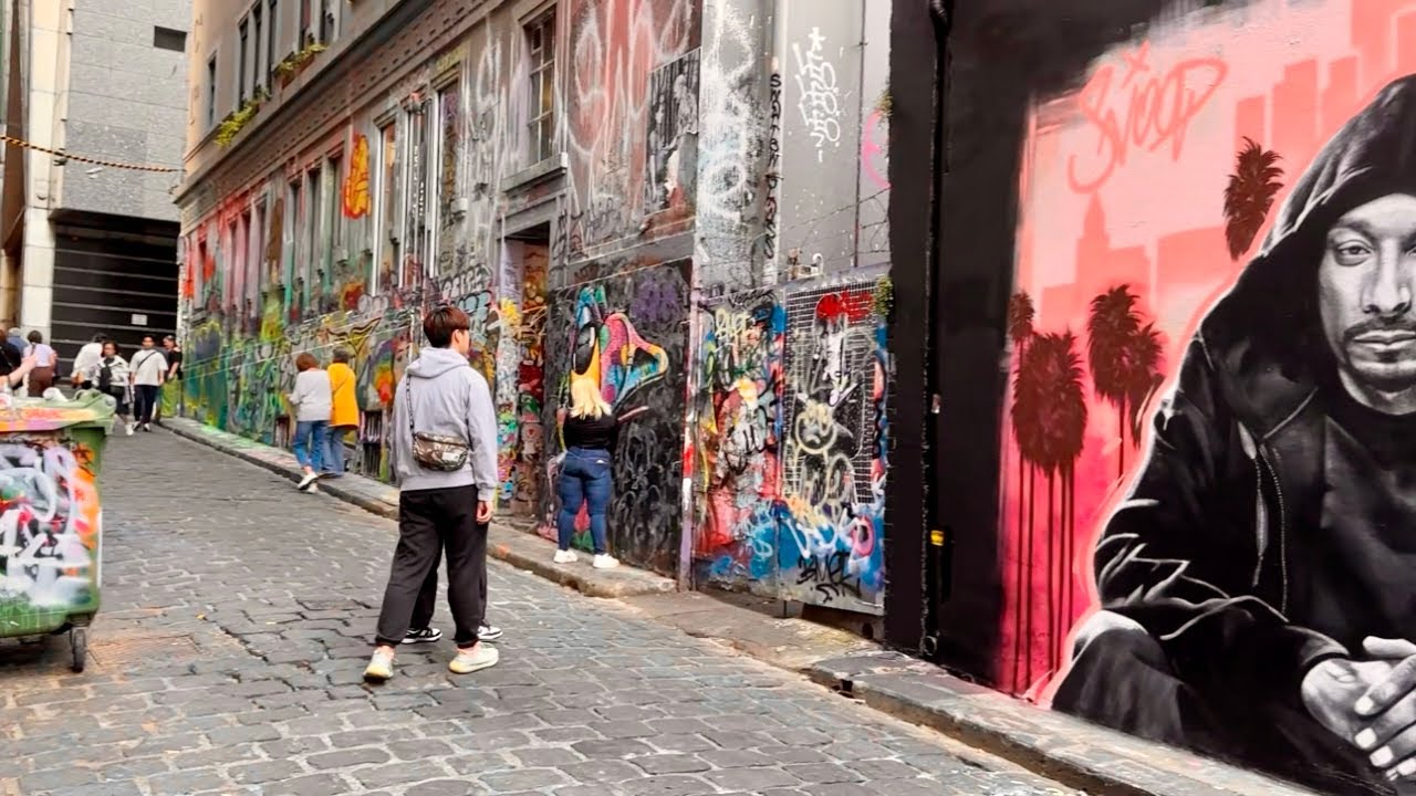 Experience a virtual stroll across colorful Hosier Lane.