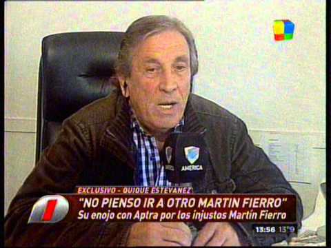 Quique Estevanez no participará más de los Martín Fierro