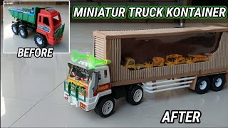 Download lagu Making a Miniature Container Truck Out of Used Cardboard‼️ mp3