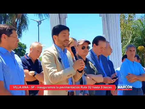 Inauguración repavimentación Ruta 32, en el tramo Villa Ana – Tres Bocas, y el acceso al hospital