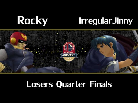 Arenan I - Rocky (C.Falcon) Vs. IrregularJinny (Marth,Fox,Falco) - Melee Losers Quarter Finals