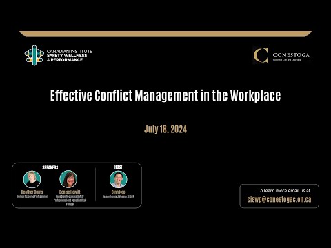 
<span>Effective Conflict Management in the Workplace </span>
