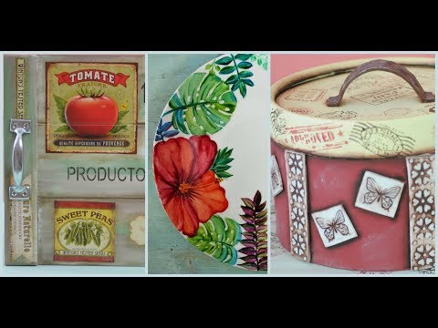 ManosalaObraTv Programa 85 - Pintar Porcelana  - Porcelana Fria - Decoupage - Pintura en tiza