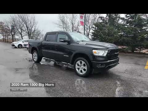 2020 Ram 1500 Big Horn 4x4 Crew Cab 5'7" Box in Black for sale at Aurora Toyota in Aurora, ON