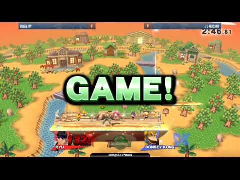 GUTS 4 Smash 4 Singles (Pools) Kerchak (DK) vs HSG G Jay (Ryu)