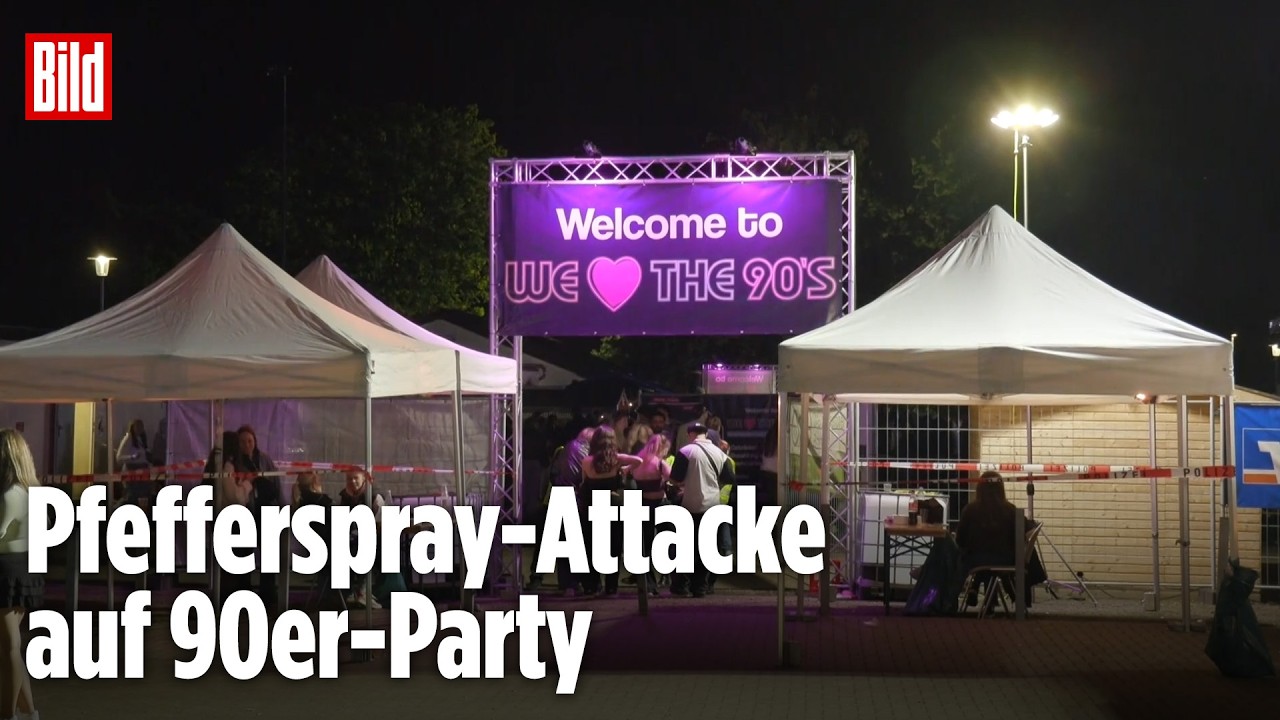 Angriff auf 90er-Party in NRW: 27 Verletzte! Mann sprüht Reizgas in Menge