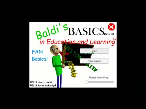 Baldi's Fan Basics full game beta demo