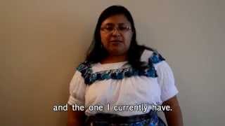 Testimonials: Voices of Youth Leadership: Manuela Garcia – 2004 – Guatemala