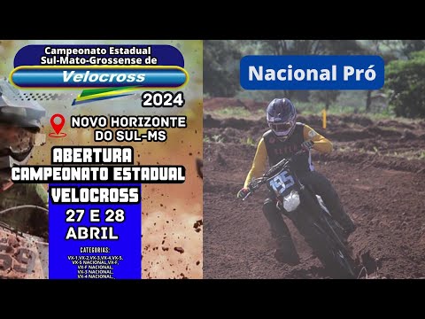 Nacional Pró na abertura do Sul-mato-grossense de Velocross 2024 em Novo Horizonte do Sul