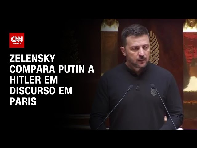 Zelensky compara Putin a Hitler em discurso em Paris | CNN NOVO DIA