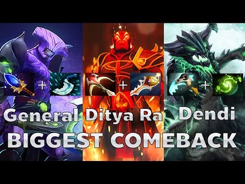 Dendi+Ditya Ra+General BIGGEST COMEBACK! Na'vi vs Empire - DotA2 Rage Quit
