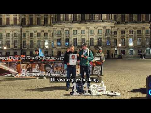 Dutch activist Max van Den Berg spoke about Abdurehim Gheni's father who died in concentration camp