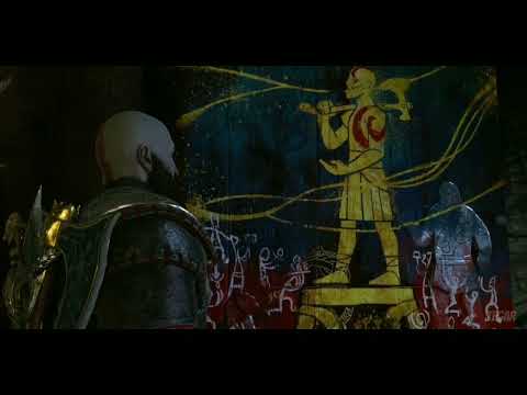 Kratos crying after seen his future prophecy. God Of War Ragnarök