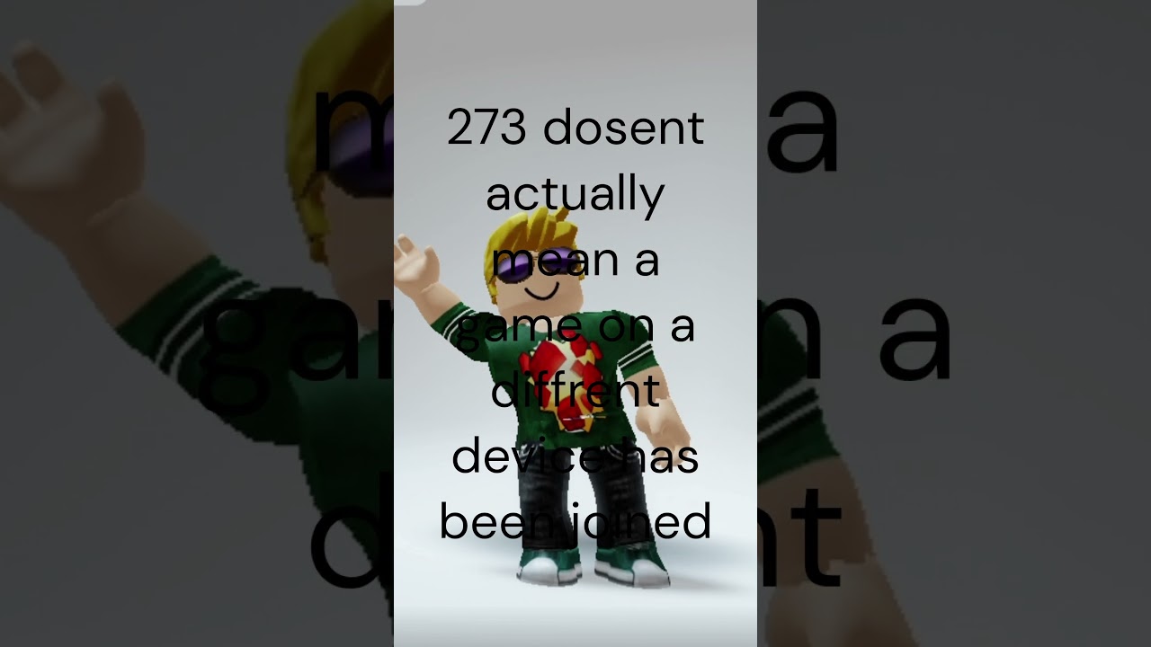 Roblox error code 273 meaning #roblox #robloxhackers #errorcode