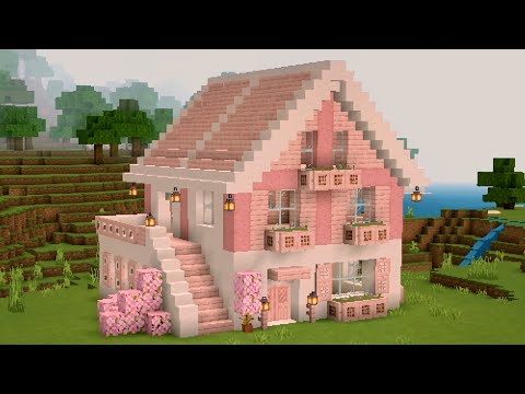 Minecraft Cherry Blossom house tutorial (step by step!🍥)
