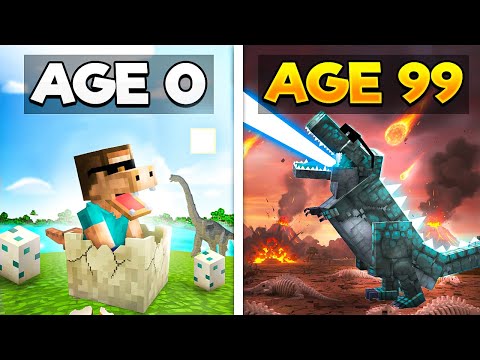 BIRTH TO DEATH as a DINOSAUR in MINECRAFT