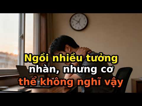 Ngồi nhiều tưởng nhàn, nhưng cơ thể không nghĩ vậy