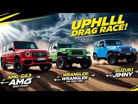 AMG G63 v Suzuki Jimny v Jeep Wrangler - Up-Hill DRAG RACE & which is best OFF-ROAD!