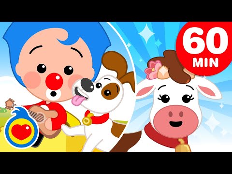 Bingo ❤️ Y Más Canciones Infantiles Para Bailar Y Cantar De Animalitos (60 Min) | Plim Plim