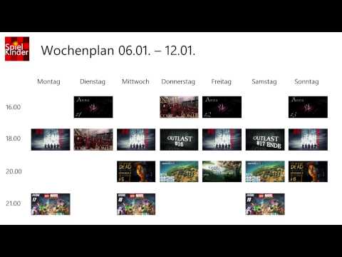 Wochenplan 06.01.2014 - 12.01.2014