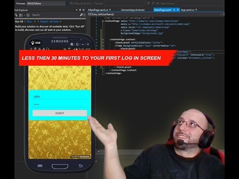 Creating a Login Screen in less then 30 minutes: Xamarin Series ep1