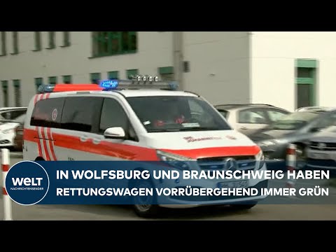 PILOTPROJEKT IN WOLFSBURG UND BRAUNSCHWEIG: Rettungswagen sollen immer grüne Welle haben