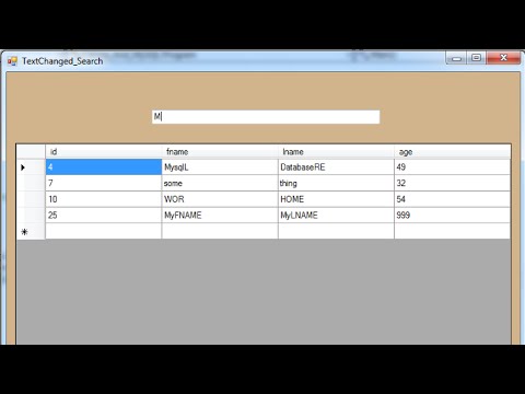 C# & MySQL - Search And Display In TextChanged Event Using C# [ with source code ] Video