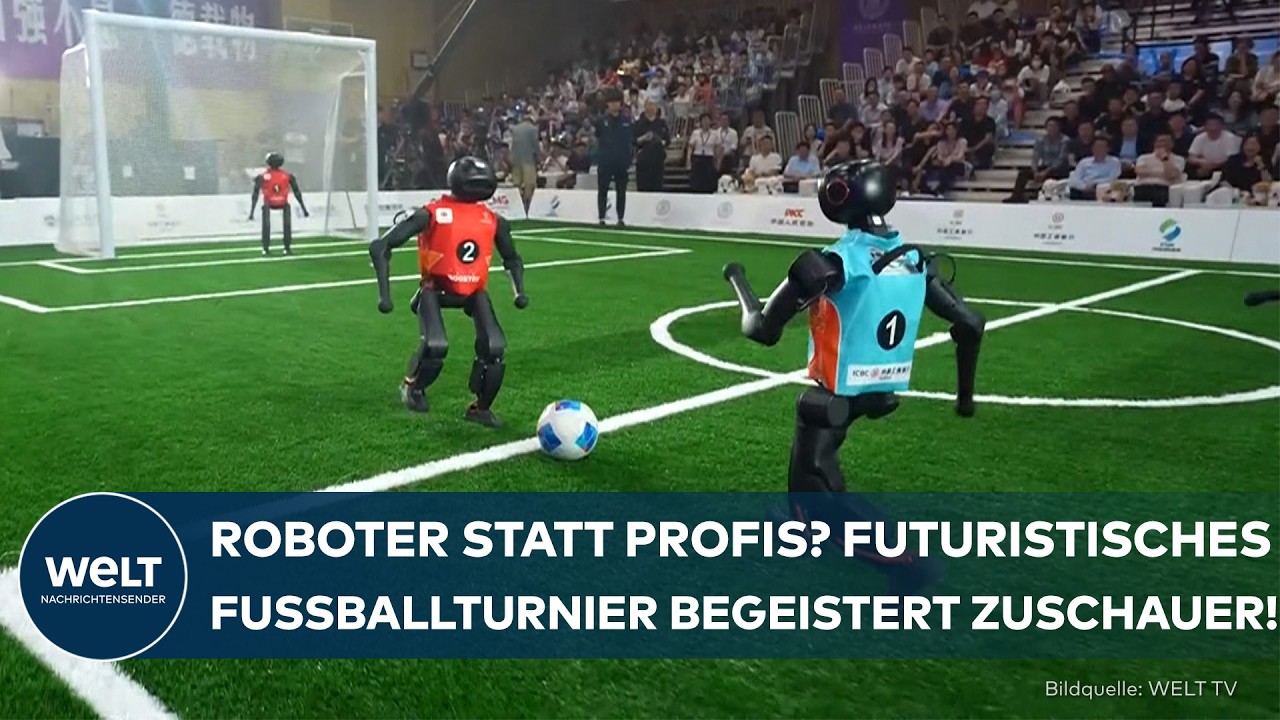 PEKING: Schüler lassen Fußball-Roboter gegeneinander antreten und sorgen mit KI für Staunen!