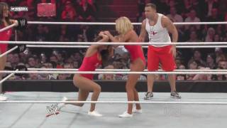 Raw 04/12/10 Baywatch Babe Triple Threat Tag Team Match