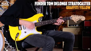 Video thumbnail for No Talking...Just Tones | Fender Artist Tom DeLonge Stratocaster | Rosewood - Graffiti Yellow by Peach Guitars