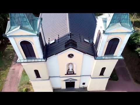 Borzęcin Duży Kościół Św. Wincentego Ferreriusza. 1855 r.  Dron.