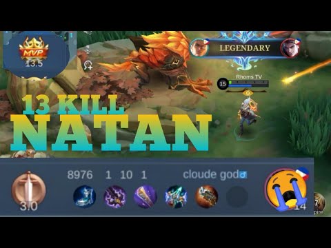 13 KILL!!No Death!!NATAN~Must try this Build~MLBB