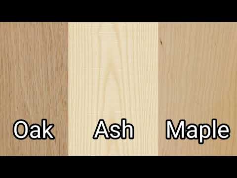 Species Identification by grain. Oak, Ash, and Maple