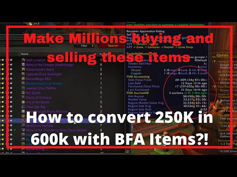 [Gold Farming] Flip these BFA items and make MILLIONS! WoW Shadowlands