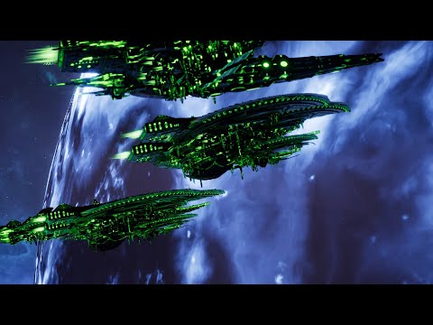 Necrons vs Craftworld Aeldari - Skalgrim Mod - Massive Battle - Battlefleet Gothic Armada 2